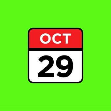 29 October month single day icon