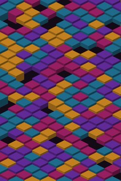 Jewel tone isometric grid background for gothic