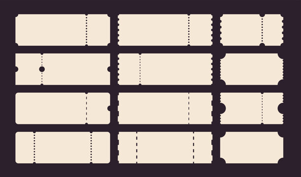 Ticket Template Set Perforated