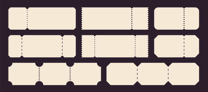 Ticket Stub Set Coupon Template