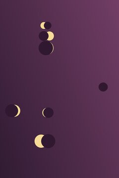 Fondo abstracto dorado: papel tapiz de fases lunares