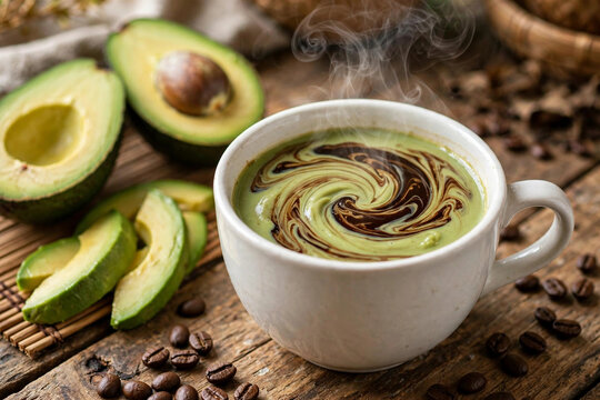 Vietnamese Buon Ma Thuot Robusta Avocado Milk Coffee Ca Phe Sua Robusta Buon Ma Thuot Vi Bo