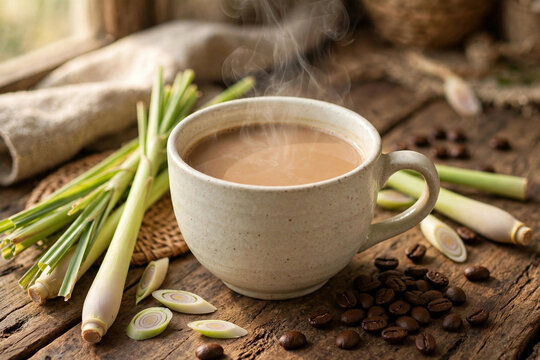 Vietnamese Buon Ma Thuot Robusta Lemongrass Milk Coffee Ca Phe Sua Robusta Buon Ma Thuot Vi Sa