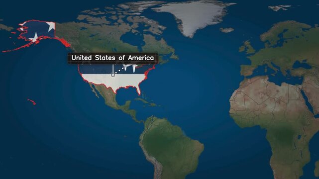 Flight from the US to Iraq, accompanied by a map of the country and the flag.