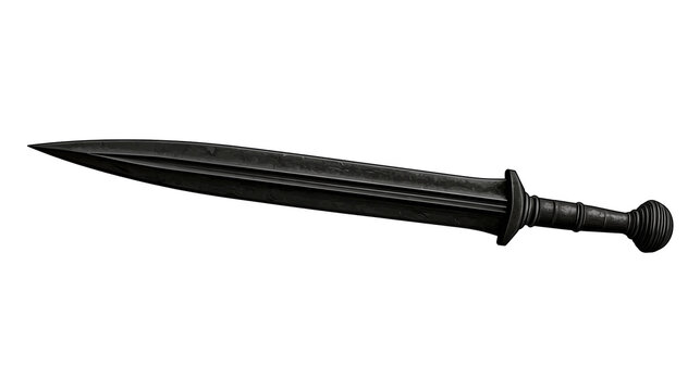 Ancient Greek sword isolated on white background as historical weapon object