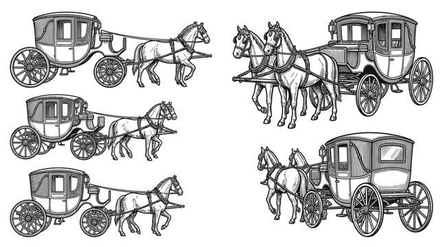 Vintage Horse-Drawn Carriage Collection
