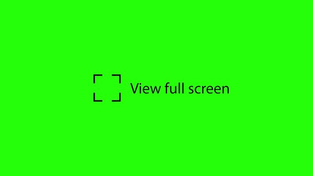 Fullscreen Icon Cursor Clicking Button Animation on Green Background