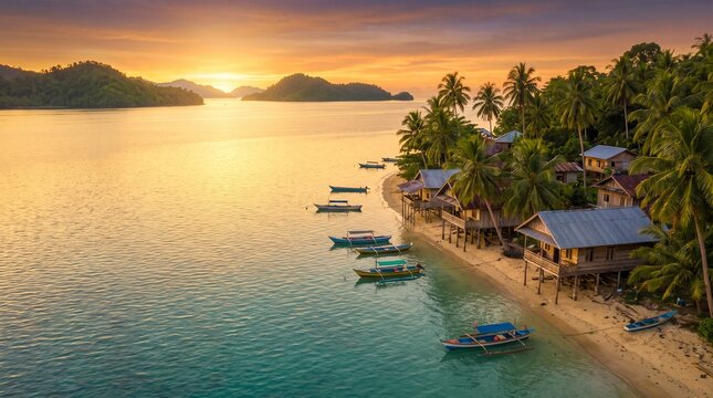 Beautiful Coastal Village in East Indonesia