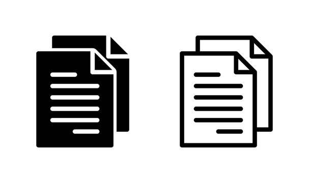 Document icon vector. Paper icon. File Icon