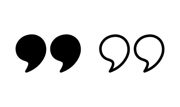 Quote icon. Quote sign icon. Quotation mark symbol.