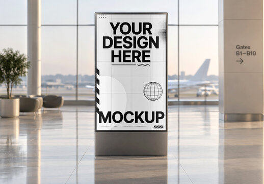Airport Digital Signage Front View