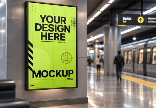 Subway Digital Signage Close Platform Display