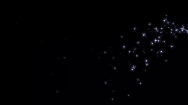 Luxury white glitter sparkles line trail animation, white glowing fairy sparkle line burst, magic dust, glowing doodle stars, white twinkling particles on black screen, 4k