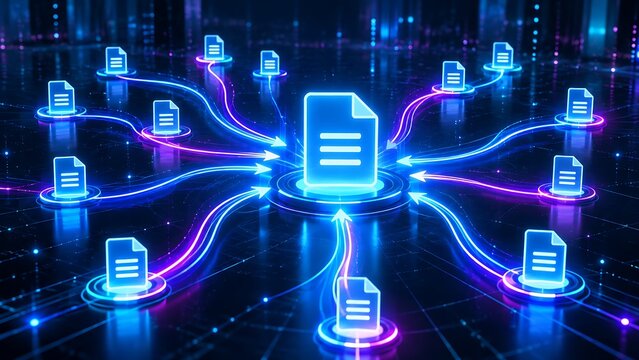 Digital Document Data Distribution And Centralized File Sharing Network System