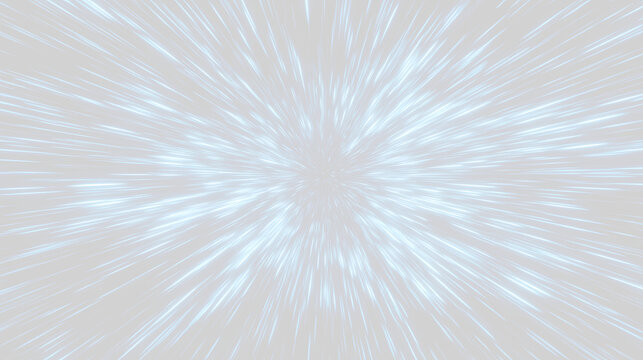Cyan glowing hyperspace light trails glitch overlay with transparent background, dynamic warp speed motion for sci-fi tech designs.
