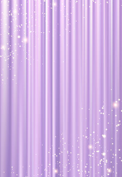 Purple Curtain with Sparkling Lights &ndash; Luxury Shining Background
