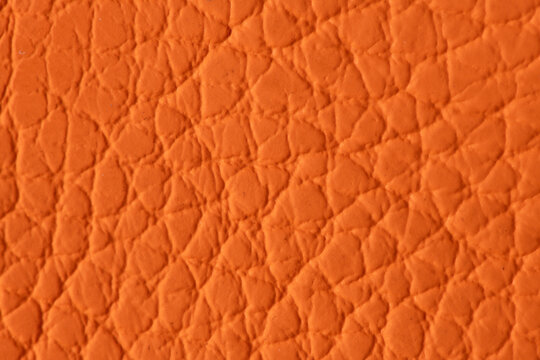Orange Textured Leather Surface Background