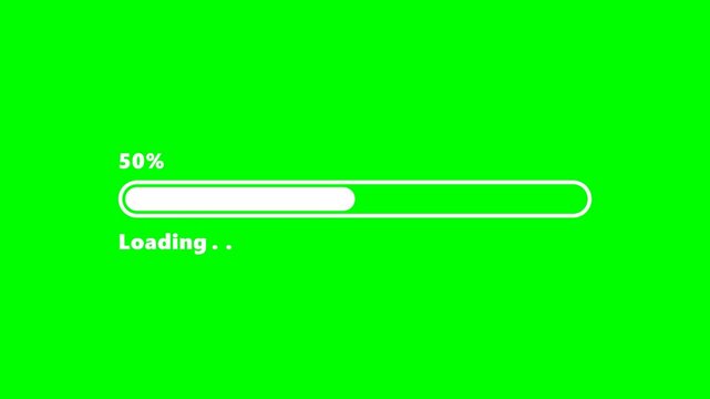 Loading gif progress bars on chroma key green background