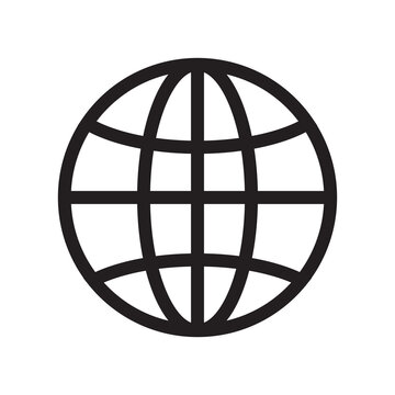 earth globe icon, website icon
