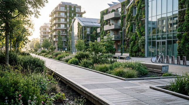Sustainable Urban Mobility and Green City Planning for World Cities Day. No people or vehicles