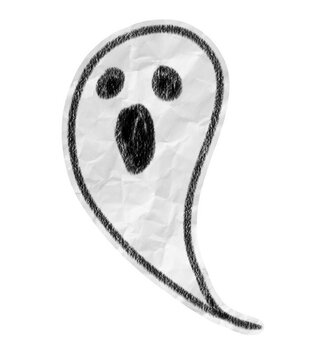 hand-drawn sketch art of  ghost