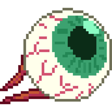 pixel art of eyeball