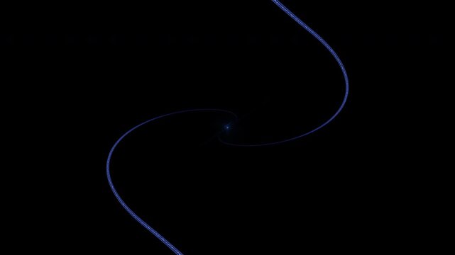 Sleek and impressive dynamic video footage featuring a Particle light-ray travel and converge effect.	
