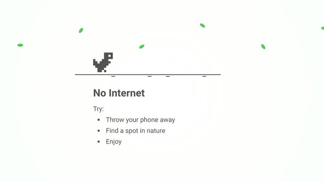 No Internet Connection Pixel Art Dinosaur Game Interface