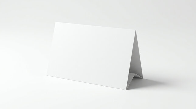 Promotional blank table tent card mockup. 3d illustration isolated