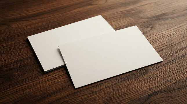 Photo mockup of blank white business card with stack 