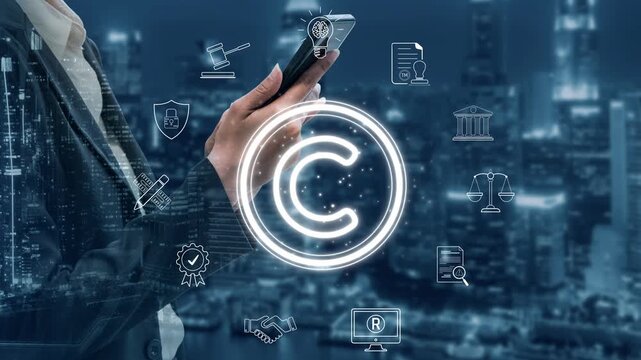 Copyright protection highlights copyright, intellectual property, and legal ownership through law, verification, and secure digital rights Marrow
