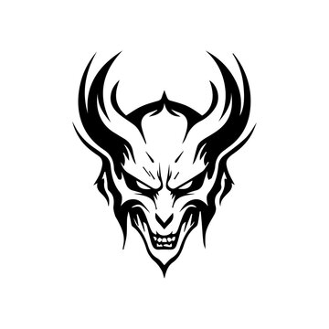 Horned devil tribal art