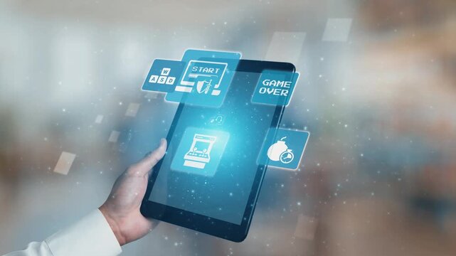 Gaming icons show online gaming, game streaming, and interactive play. Gaming supports esports, game community, and digital gaming experience. Gist