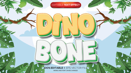 3d text effect dino bone theme © Ardhy