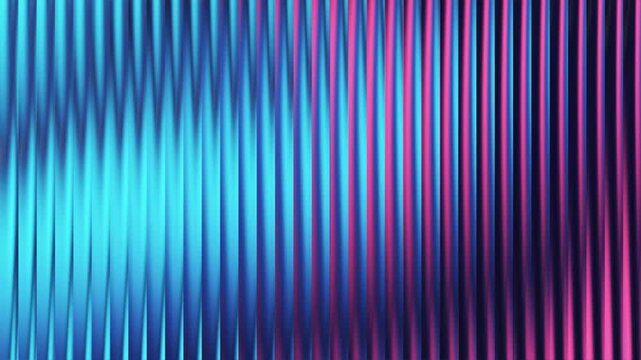 Vertical stripes with gradient blue and magenta lighting on metallic texture