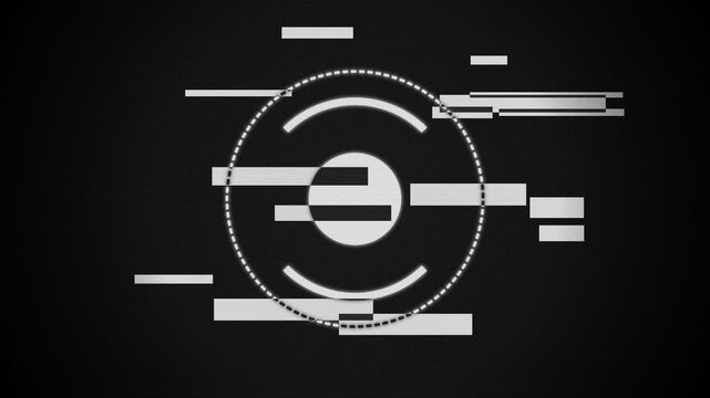 Abstract geometric motion graphics with glich effect