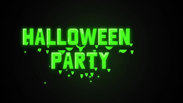 Toxic Green Dripping Slime Halloween Text Animation