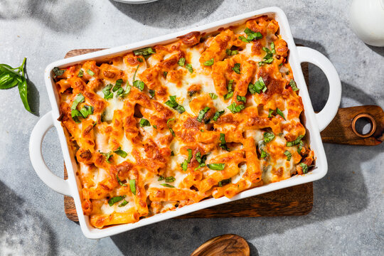 Homemade Italian Baked Ziti Pasta