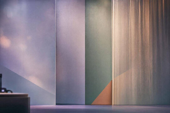Minimalist Architectural Interior Background with Subtle Color Blocks and Light