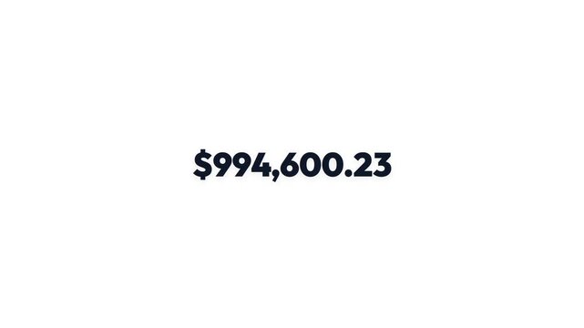 10-second deterministic JS money counter animation, no CSS timing, safe for frame-by-frame rendering.