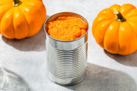 Organic Raw Canned Pumpkin Puree Ready to Cook With