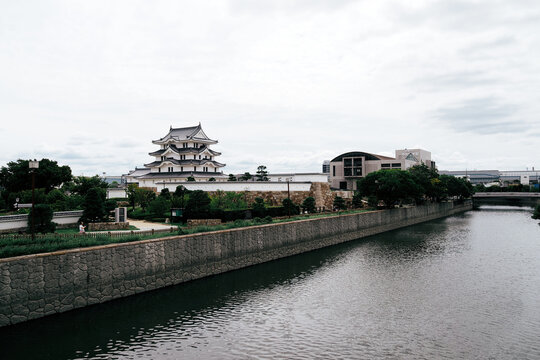 尼崎城と庄下川の景観 兵庫県尼崎市