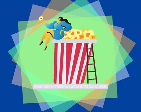 popcorn and movie