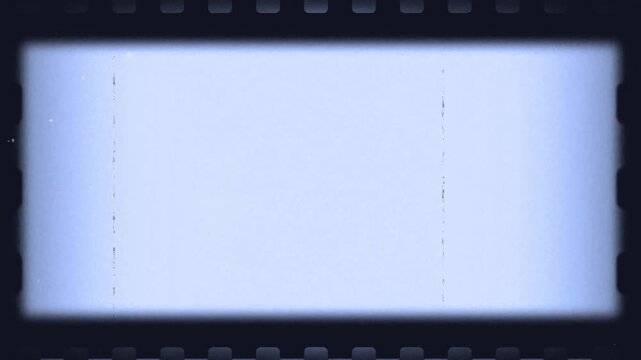 Vintage film leader countdown number two motion graphic overlay featuring retro projector sprocket holes and scratched celluloid texture animation for professional video production editors