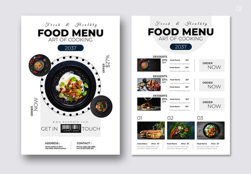 Restaurant Food Menu Flyer Template