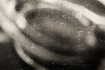 Fototapeta premium Old film texture with scratches, noise and light leaks. Realistic transparent overlay film texture in black-white, dust and grain. Distressed retro movie or photo negative effect of cinema nostalgia