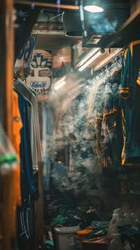 Laundry room photo featuring football kits steam and Canon EOS R5