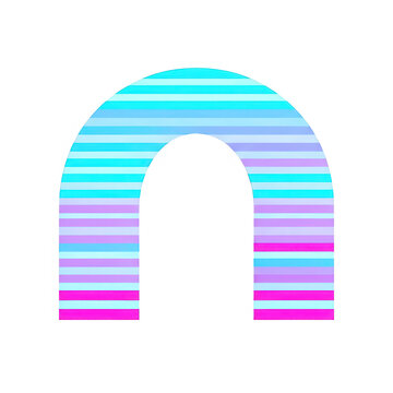 Striped Arch Design Element Transparent Background