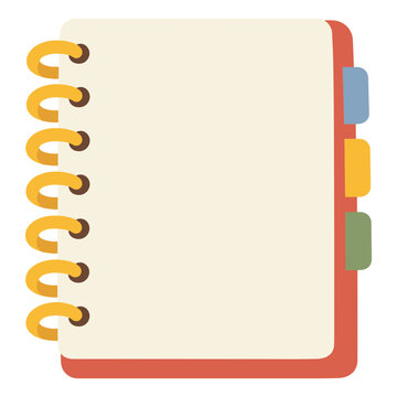 illustration of a sheet of paper spring note