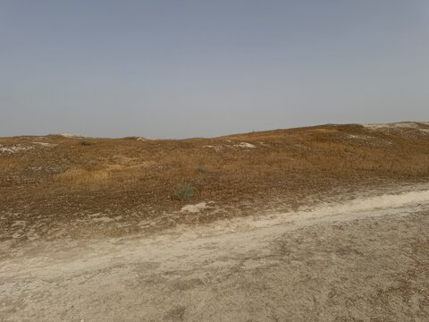 Historical ruins of the famous 15th-century Seyit Jemaletdin Mosque landmark. Anew, Turkmenistan. 